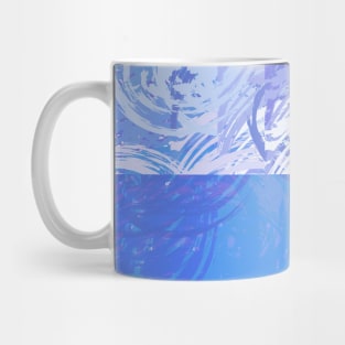 Abstract Tossed Turquoise and Purple Mug